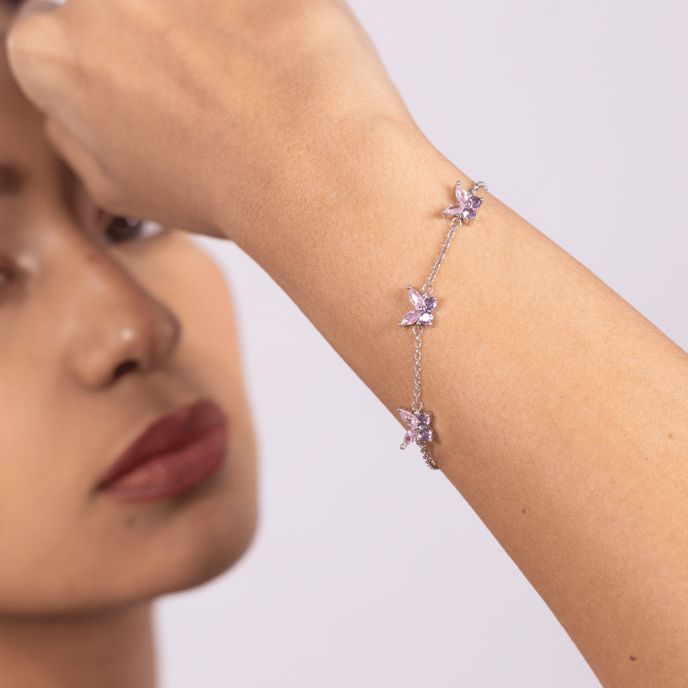 Blush Butterfly Charm Bracelet