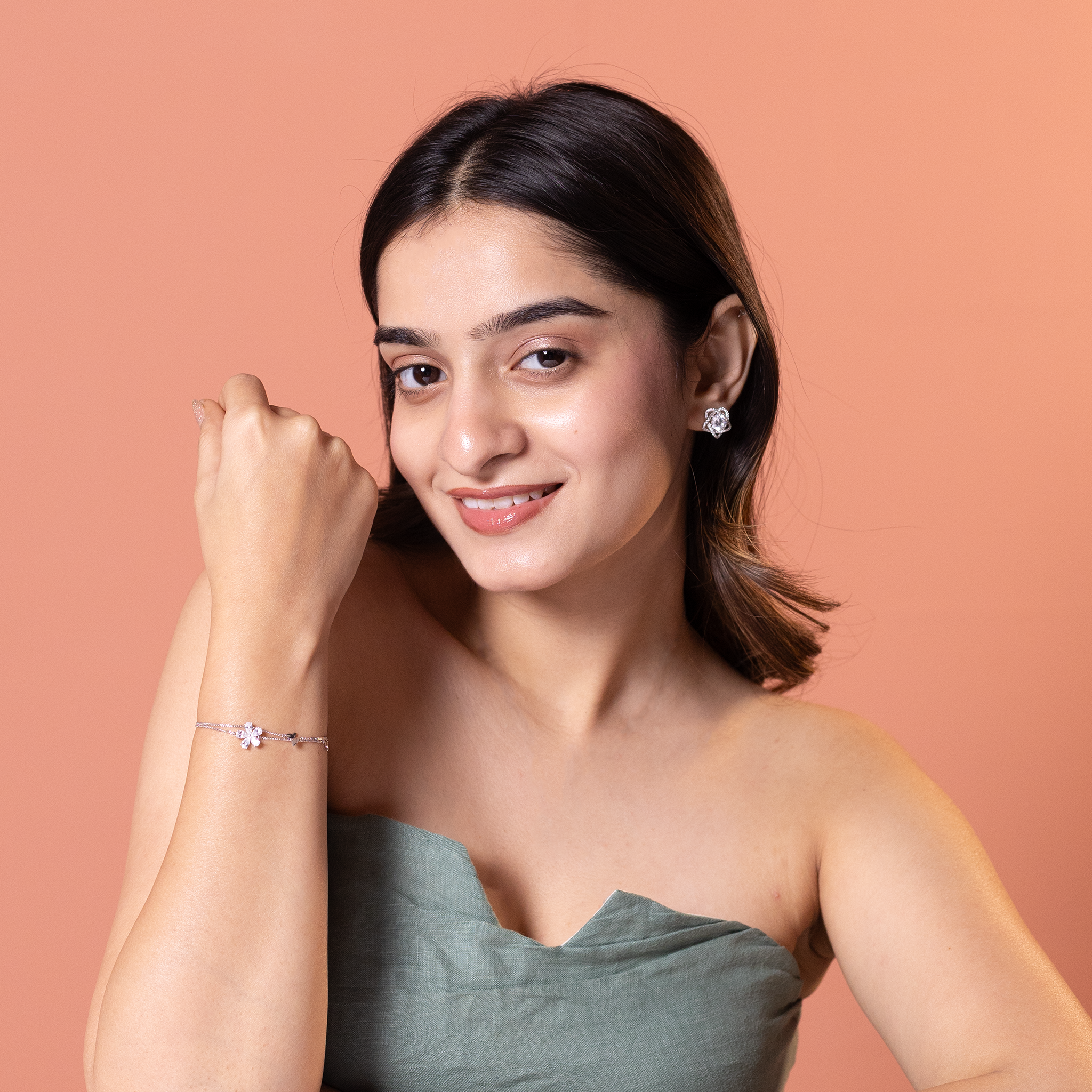 Floral and Butterfly Bracelet