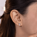 Pearl Bow Stud Earrings - Onira Jewels