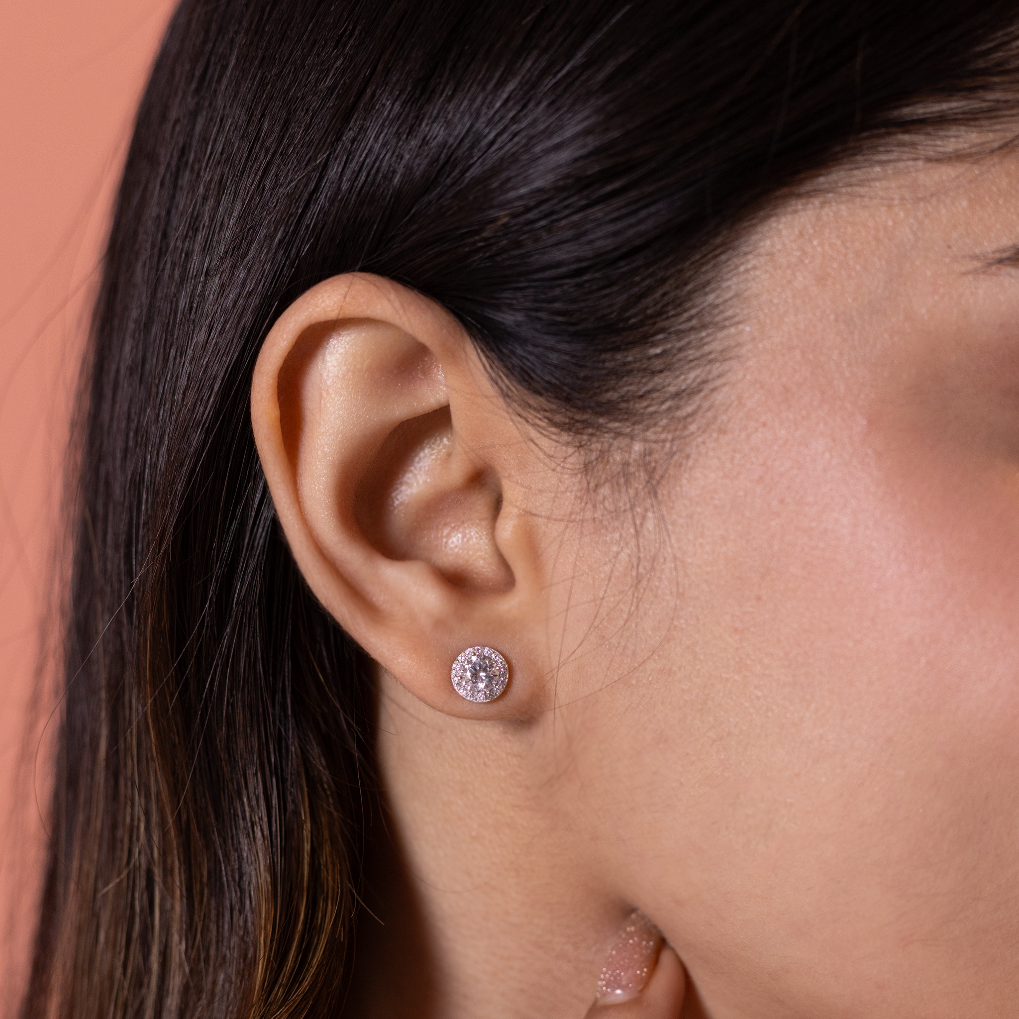 Luna Circle Stud Earrings