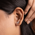 Bow Crystal Stud Earrings - Onira Jewels