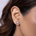 White Blossom Stud Earrings - Onira Jewels