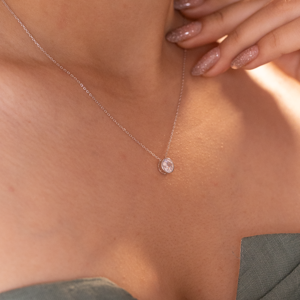 Solitaire Bezel Necklace