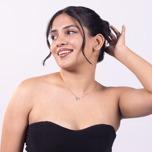 Aura Prism Circle Necklace