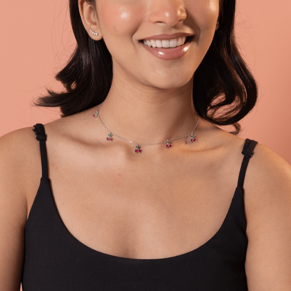 Cherry Blossom Charm Necklace