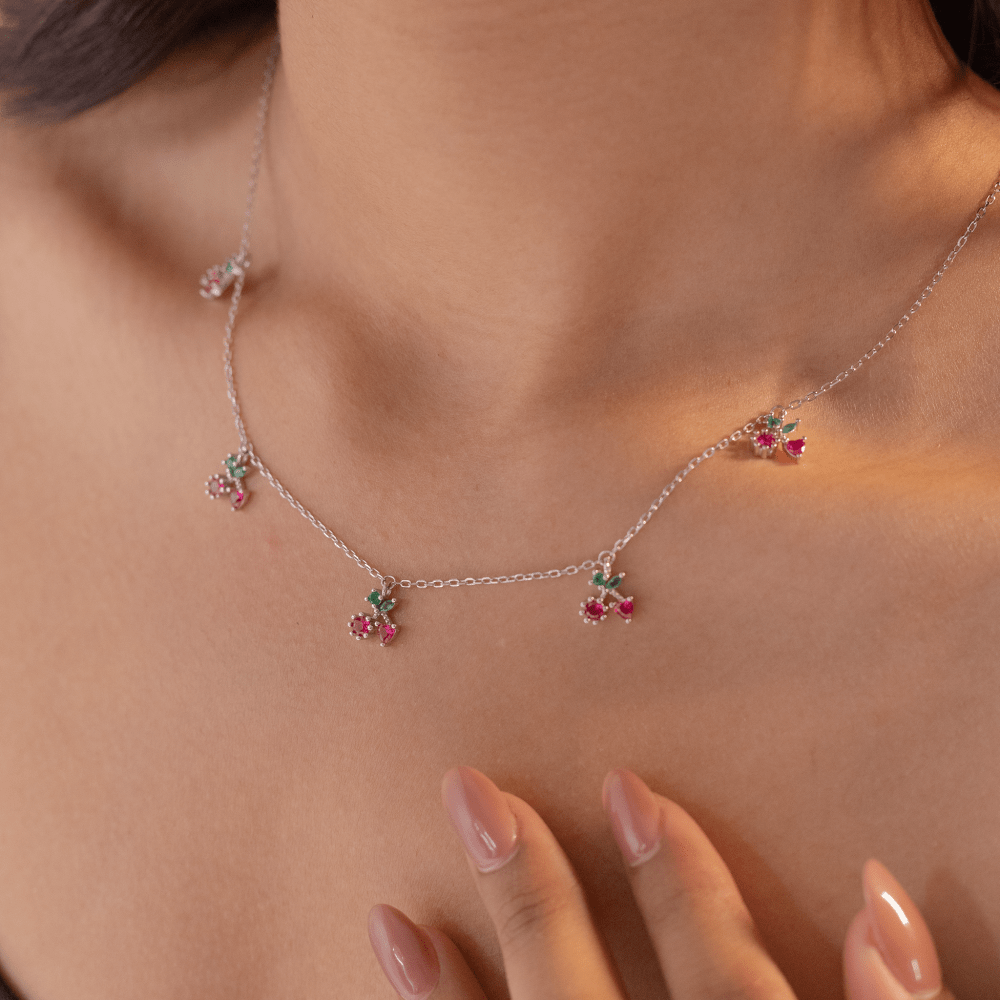 Cherry Blossom Charm Necklace