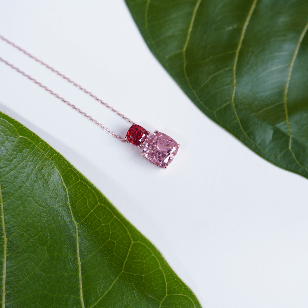 Rose Duo Drop Necklace - Onira Jewels