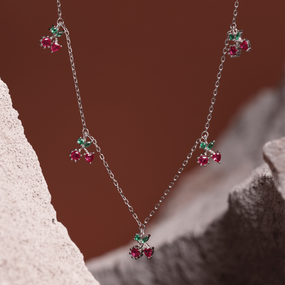 Cherry Blossom Charm Necklace