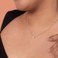 Minimal Round Solitaire Necklace - Onira Jewels
