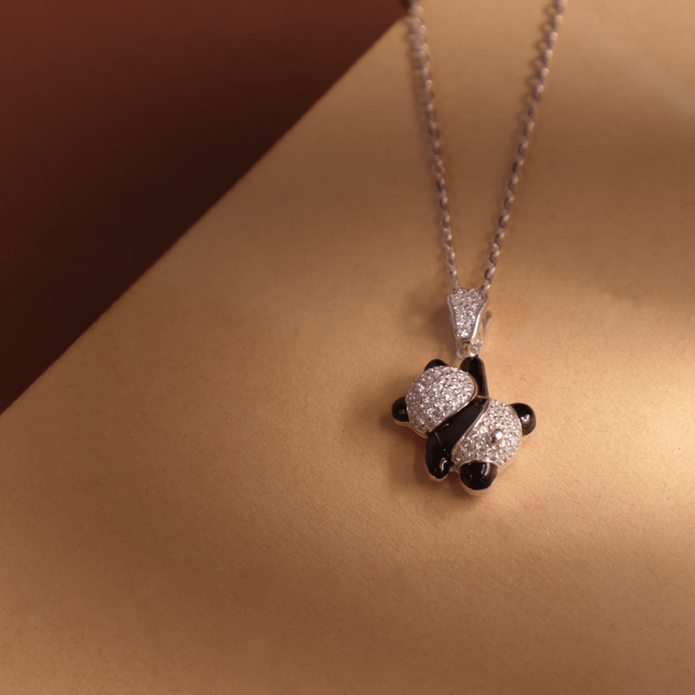 Pavé Panda Charm Necklace - Onira Jewels