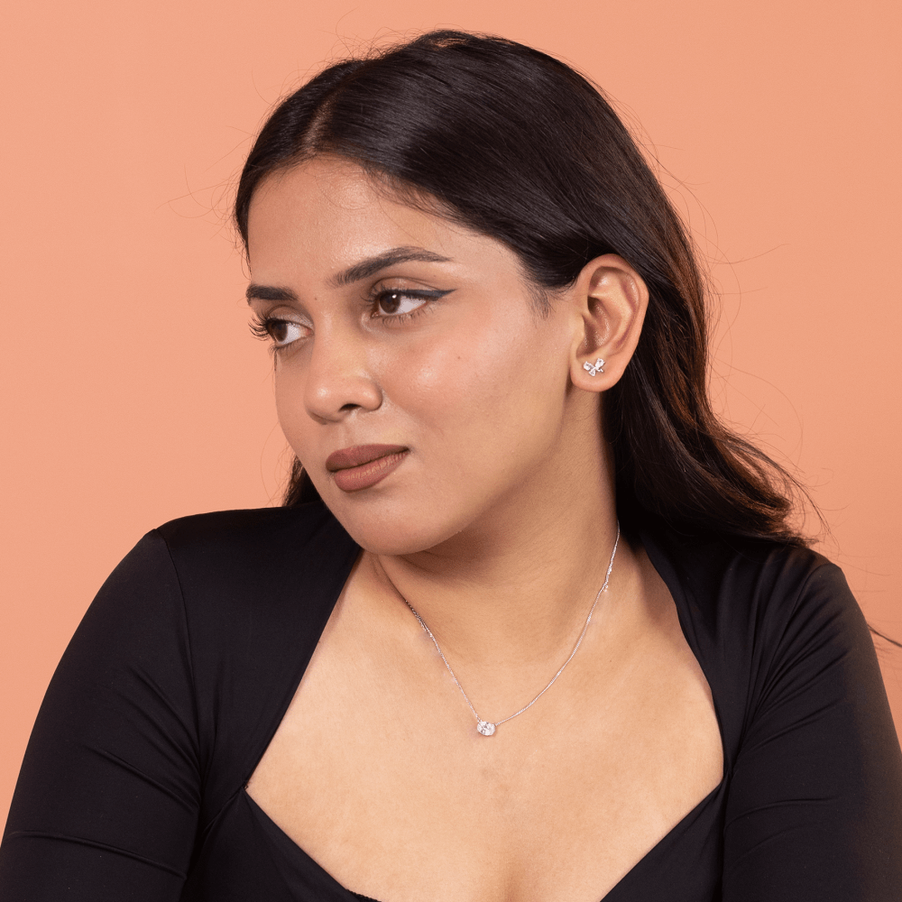 Minimal Round Solitaire Necklace - Onira Jewels