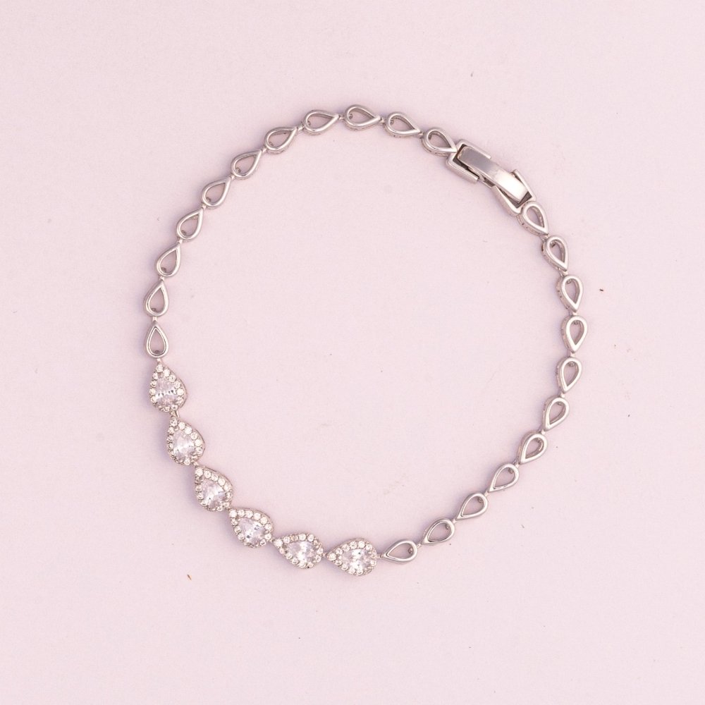Pear Cut Stone Tennis Bracelet