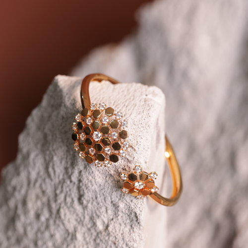 Aurelia Honeycomb Cuff Bracelet