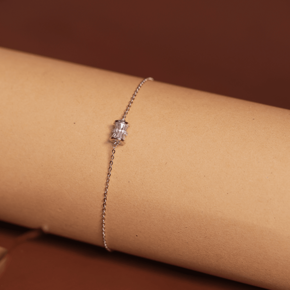 Geometric Hourglass Station Bracelet