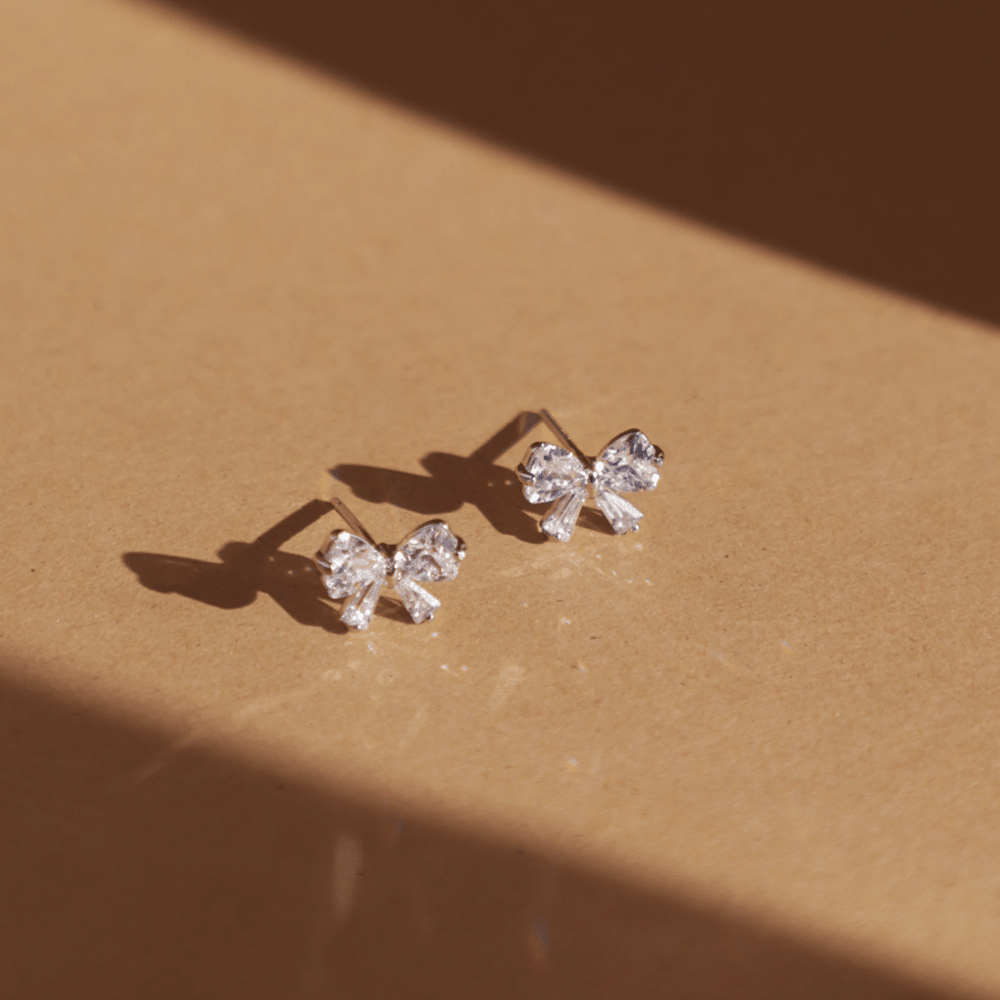 Petite Bow Stud Earrings - Onira Jewels