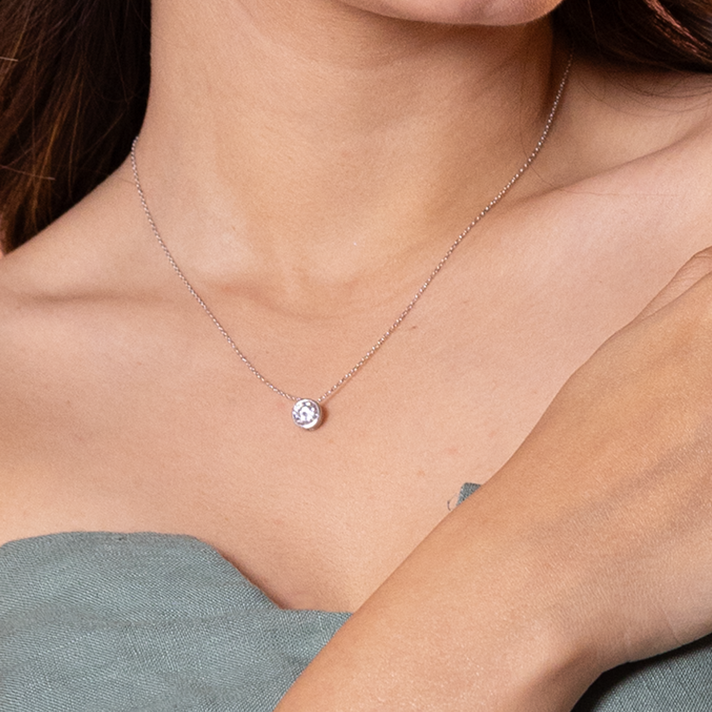 Solitaire Bezel Necklace