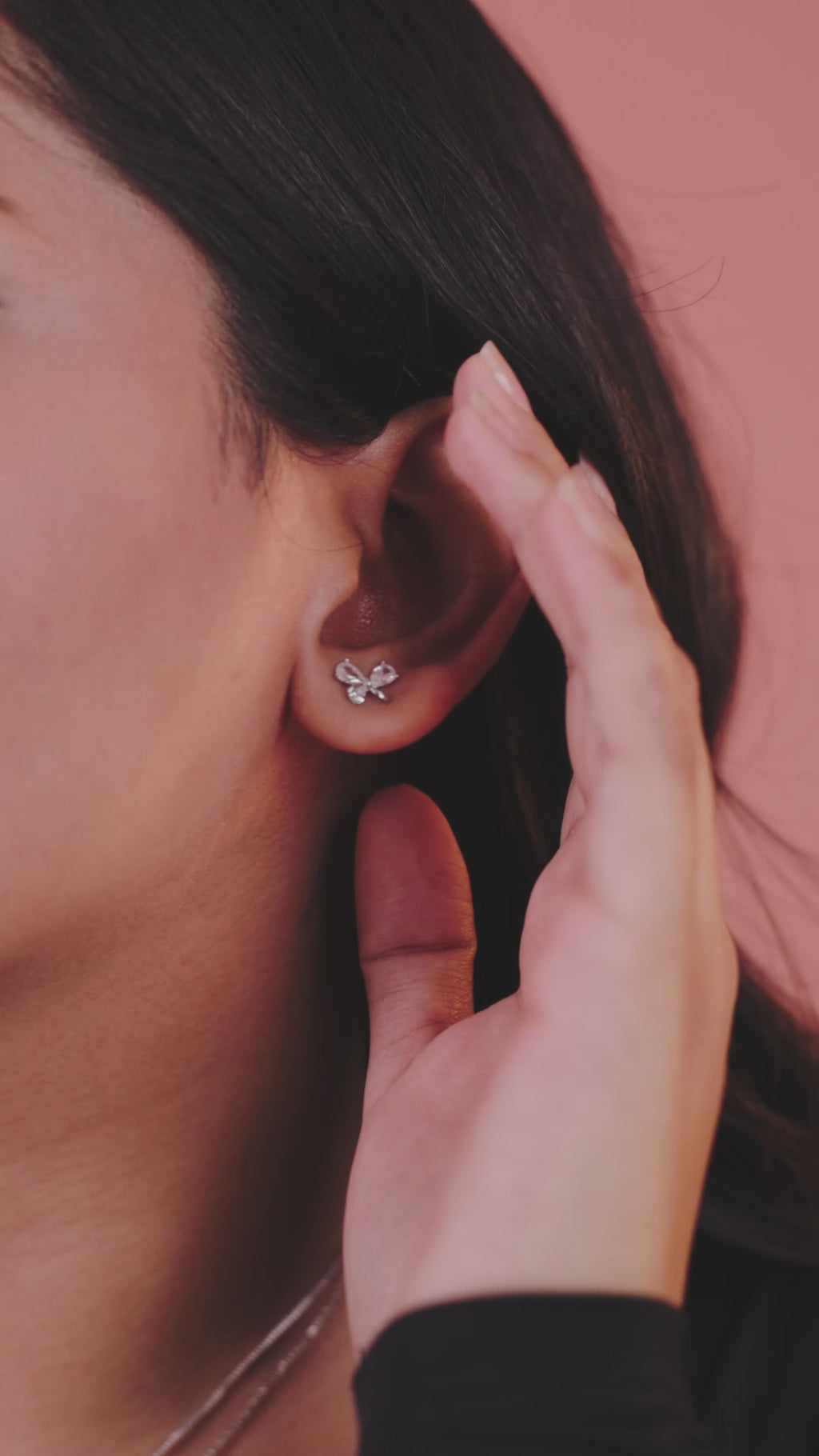 Bow Crystal Stud Earrings