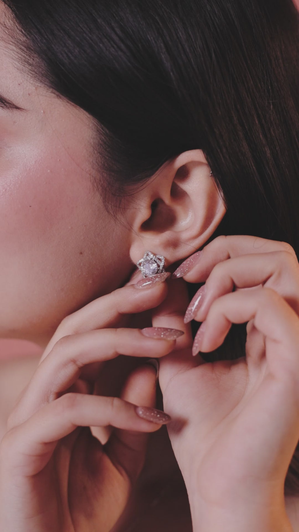 Stellar Halo Stud Earrings