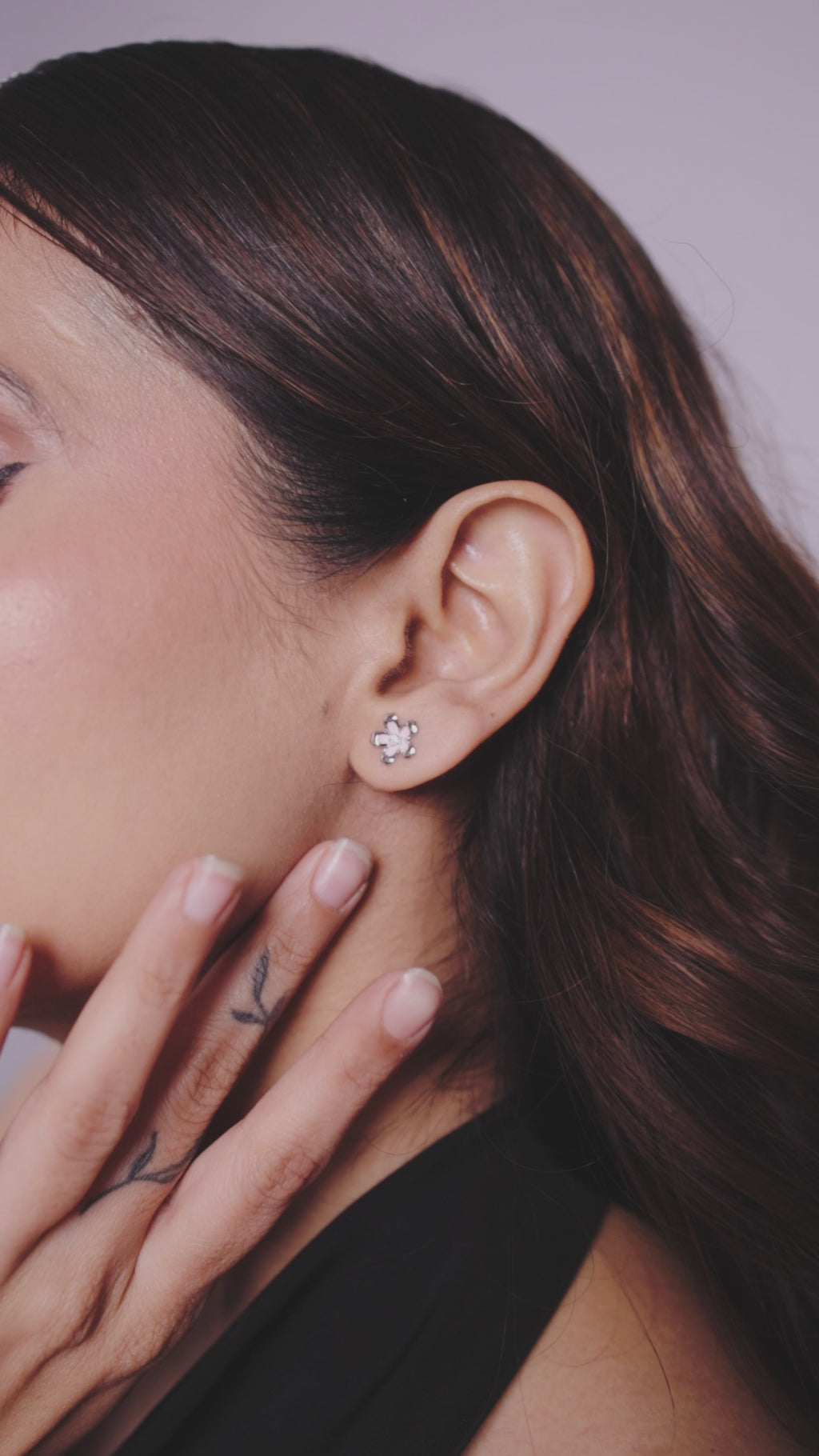 White Blossom Stud Earrings