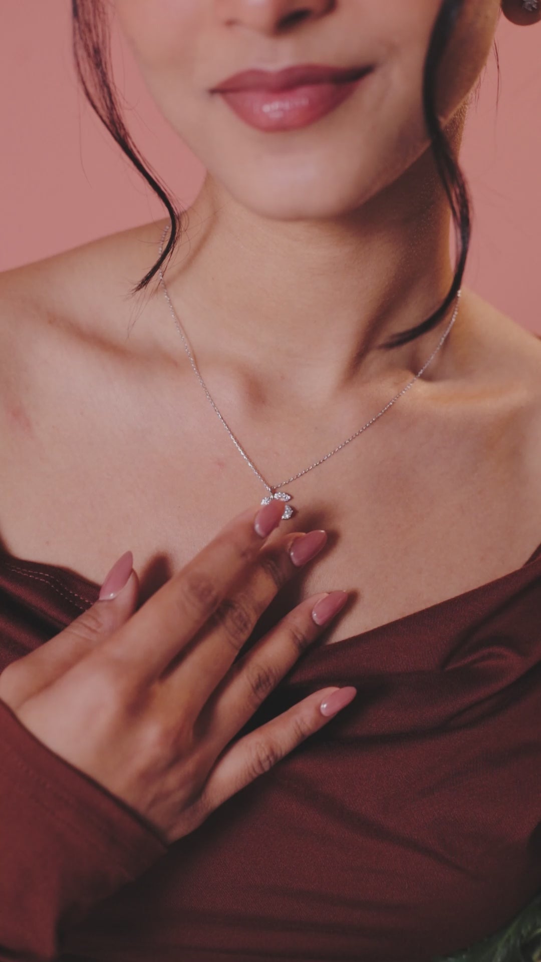 Cherry Glow Pendant Necklace