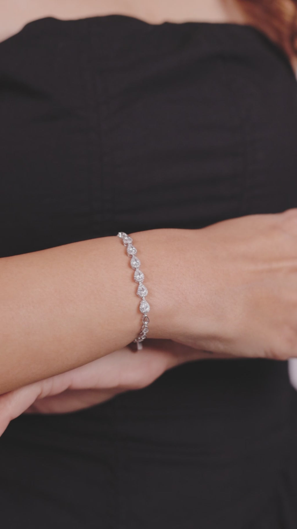 Pear Cut Stone Tennis Bracelet
