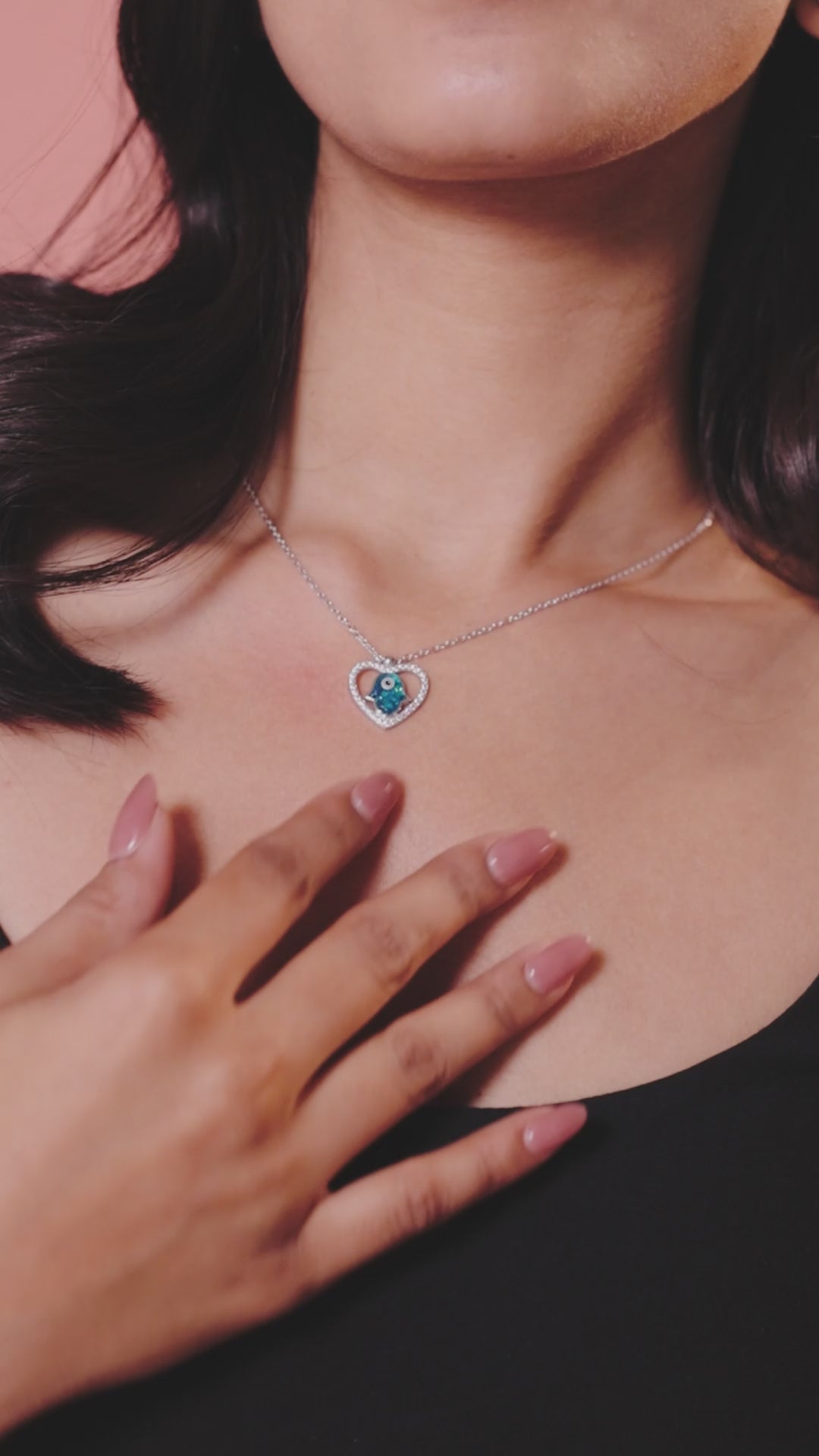 Evil Eye Heart Necklace