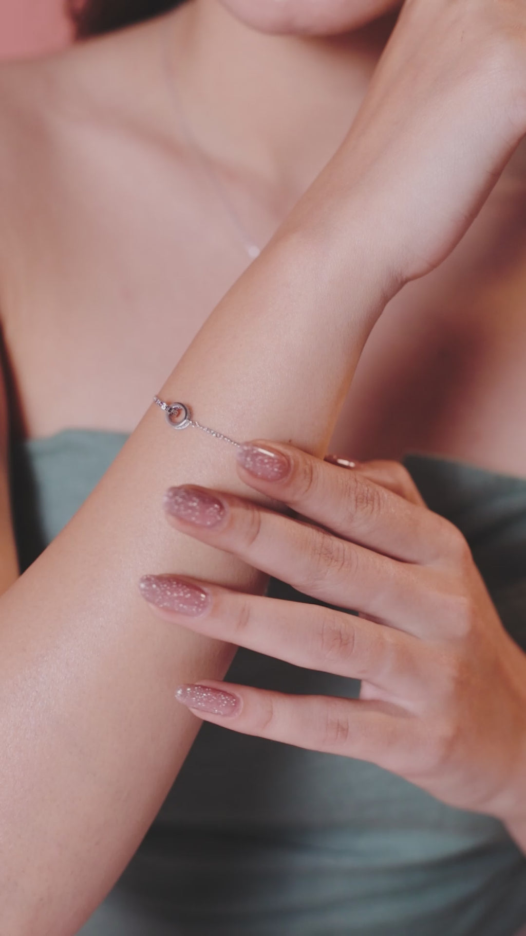 Pave Interlocking Circles Bracelet