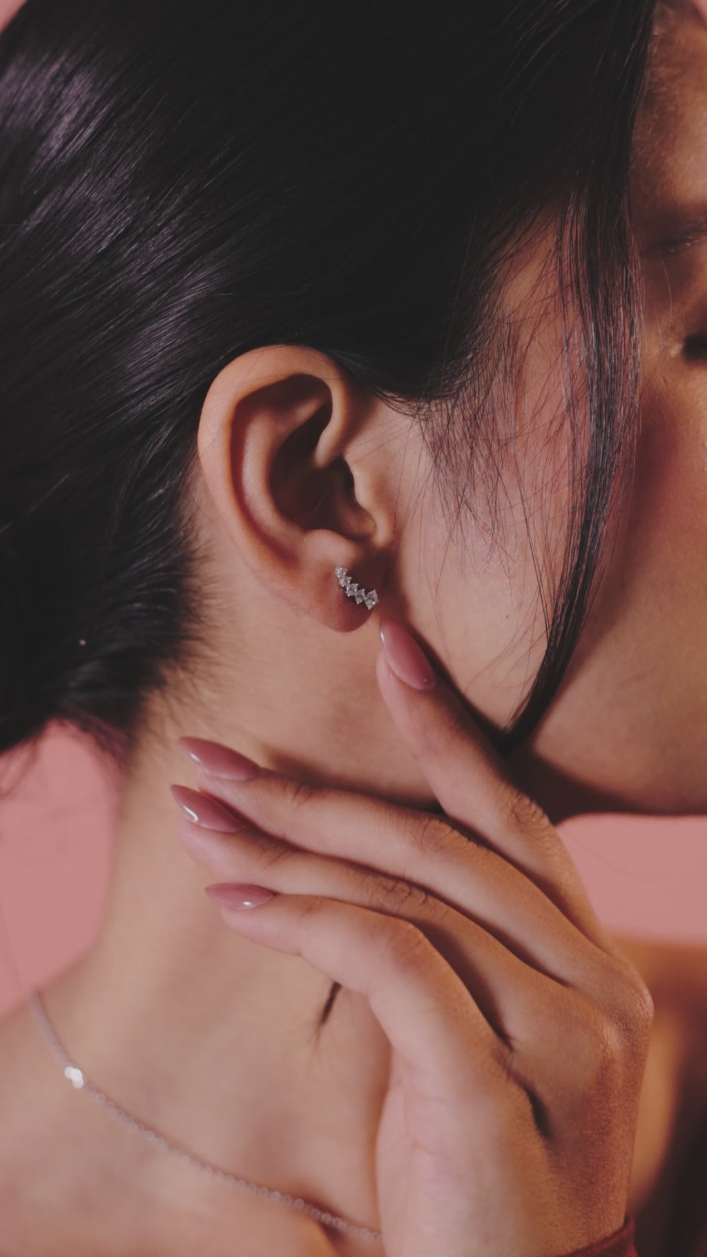 Linear Spark Stud Earrings