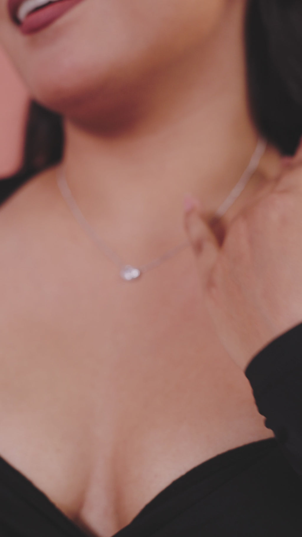 Minimal Round Solitaire Necklace